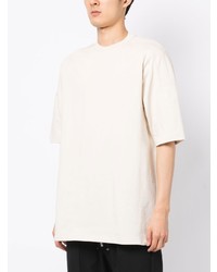 T-shirt à col rond beige Rick Owens