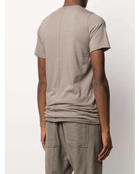 T-shirt à col rond beige Rick Owens