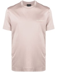 T-shirt à col rond beige Emporio Armani