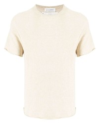 T-shirt à col rond beige Extreme Cashmere