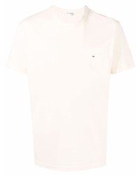 T-shirt à col rond beige Fay