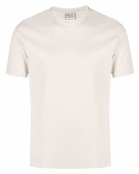 T-shirt à col rond beige Fedeli