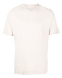 T-shirt à col rond beige Fedeli