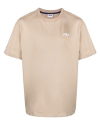 T-shirt à col rond beige Fila