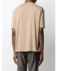 T-shirt à col rond beige Drumohr