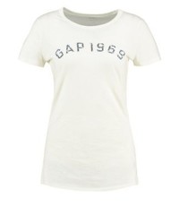 T-shirt à col rond beige Gap
