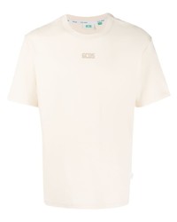 T-shirt à col rond beige Gcds
