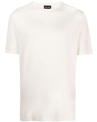 T-shirt à col rond beige Giorgio Armani
