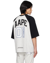 T-shirt à col rond beige AAPE BY A BATHING APE