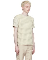 T-shirt à col rond beige Kanghyuk