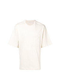 T-shirt à col rond beige Helmut Lang