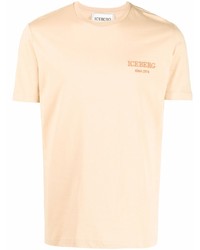 T-shirt à col rond beige Iceberg