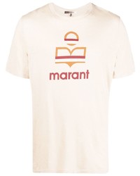 T-shirt à col rond beige Isabel Marant