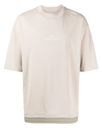 T-shirt à col rond beige Izzue