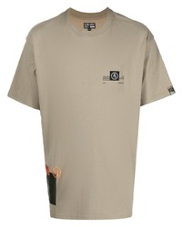 T-shirt à col rond beige Izzue