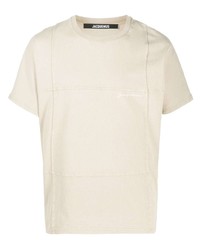 T-shirt à col rond beige Jacquemus
