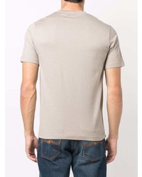 T-shirt à col rond beige Fedeli