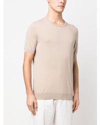 T-shirt à col rond beige Tagliatore