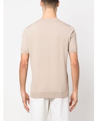 T-shirt à col rond beige Tagliatore