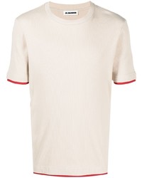 T-shirt à col rond beige Jil Sander