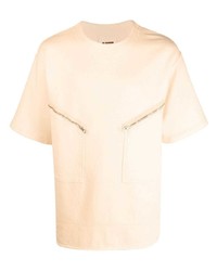 T-shirt à col rond beige Jil Sander