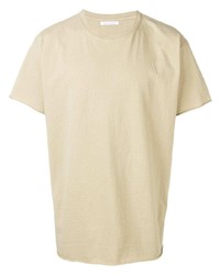 T-shirt à col rond beige John Elliott