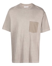 T-shirt à col rond beige John Elliott