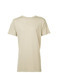 T-shirt à col rond beige John Elliott