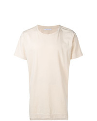 T-shirt à col rond beige John Elliott