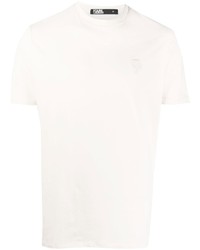 T-shirt à col rond beige Karl Lagerfeld