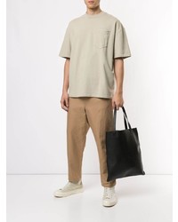 T-shirt à col rond beige MAISON KITSUNÉ