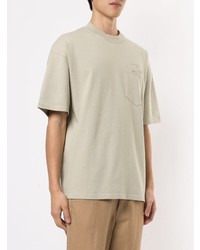 T-shirt à col rond beige MAISON KITSUNÉ