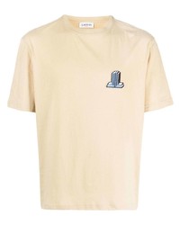 T-shirt à col rond beige Lanvin