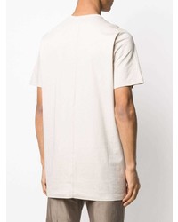 T-shirt à col rond beige Rick Owens