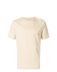 T-shirt à col rond beige Lemaire