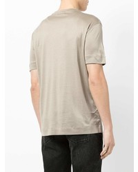 T-shirt à col rond beige Emporio Armani