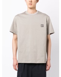 T-shirt à col rond beige Wooyoungmi