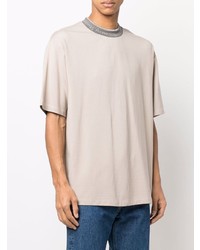 T-shirt à col rond beige Acne Studios