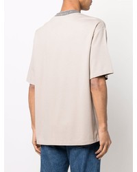 T-shirt à col rond beige Acne Studios