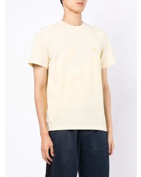 T-shirt à col rond beige Lacoste