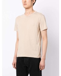 T-shirt à col rond beige Emporio Armani