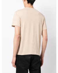 T-shirt à col rond beige Emporio Armani