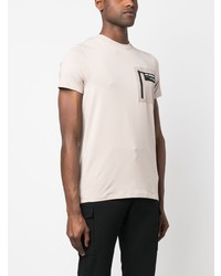 T-shirt à col rond beige Karl Lagerfeld