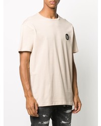 T-shirt à col rond beige Philipp Plein