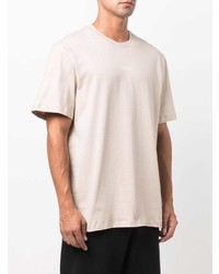 T-shirt à col rond beige MSGM