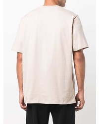 T-shirt à col rond beige MSGM