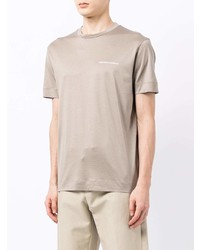 T-shirt à col rond beige Emporio Armani