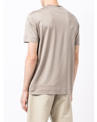 T-shirt à col rond beige Emporio Armani