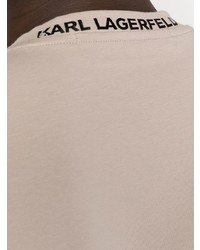 T-shirt à col rond beige Karl Lagerfeld