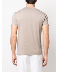 T-shirt à col rond beige Emporio Armani